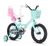 JOYSTAR Bicicleta infantil Zinnia de 14/16/20 pulgadas para niñas de 2 a 11 años, bicicleta para niña con ruedas estabilizadoras, pancarta y serpentinas