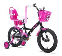 JOYSTAR Bicicleta infantil Zinnia de 14/16/20 pulgadas para niñas de 2 a 11 años, bicicleta para niña con ruedas estabilizadoras, pancarta y serpentinas