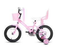 JOYSTAR Bicicleta infantil Zinnia de 14/16/20 pulgadas para niñas de 2 a 11 años, bicicleta para niña con ruedas estabilizadoras, pancarta y serpentinas