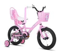 JOYSTAR Bicicleta infantil Zinnia de 14/16/20 pulgadas para niñas de 2 a 11 años, bicicleta para niña con ruedas estabilizadoras, pancarta y serpentinas