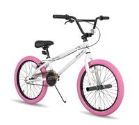 JOYSTAR Gemsbok 20 "Freestyle BMX para niños y niñas de 7-11 años, 20" Bicicleta para niños，Blanco