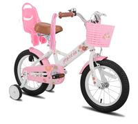JOYSTAR Little Daisy 12/14/16 Pulgadas Bicicleta Infantil para niñas de 2 a 7 años,Bicicleta para niñas con Ruedas de Entrenamiento y Asiento y Cesta para muñecas