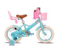 JOYSTAR Little Daisy 12/14/16 Pulgadas Bicicleta Infantil para niñas de 2 a 7 años,Bicicleta para niñas con Ruedas de Entrenamiento y Asiento y Cesta para muñecas