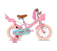 JOYSTAR Little Daisy 12/14/16 Pulgadas Bicicleta Infantil para niñas de 2 a 7 años,Bicicleta para niñas con Ruedas de Entrenamiento y Asiento y Cesta para muñecas