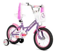 JOYSTAR Little Violet de 12/14/16 Pulgadas para niñas de 2 a 7 años, Bicicleta para niñas de 12/14/16 Pulgadas con ruedines y Cesta