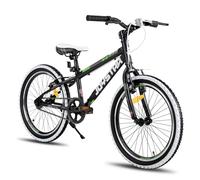JOYSTAR Lubbock Bicicleta Infantil de 20 Pulgadas para niños y niñas de 7 a 11 años Bicicleta de montaña rígida para niños con 1 Velocidad, Negra