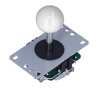 Joystick Durable 5 Pines 8 Vías Joystick Piezas de Repuesto para 360, Puntos Conductores Plateados Sensibles Juego DIY Kit para Máquinas de Carcasa de Hierro de Madera (WHITE)