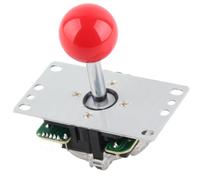 Joystick Durable 5 Pines 8 Vías Joystick Piezas de Repuesto para 360, Puntos Conductores Plateados Sensibles Juego DIY Kit para Máquinas de Carcasa de Hierro de Madera (rojo)