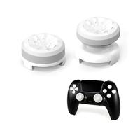 Joystick Thumbstick Grips para PS5 Joystick PS4 Joystick, Objetivo Asistir Silicona Tapa para PS5 Mando Ayuda con Control Accesorios para PS5 Controller Reducir Pulgarcito Fatiga, Blanco, 2 Pcs