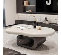 Joytar Mesa de Centro con Forma de Nube, Mesa Auxiliar Grande de Madera con cajones, Mesa Auxiliar Moderna para Sala de Estar, Oficina o apartamento.(D)