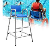 Joytar Silla Alta para socorrista/Silla de terraza para Exteriores, Silla Tipo Escalera de árbitro, Puesto de observación Elevado con Gancho para aro Salvavidas y Soporte para sombrilla.(1.3M)