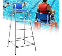 Joytar Silla Alta para socorrista/Silla de terraza para Exteriores, Silla Tipo Escalera de árbitro, Puesto de observación Elevado con Gancho para aro Salvavidas y Soporte para sombrilla.(1.9M)