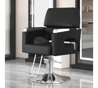 Joytar Silla de peluquería, Silla de peluquería con reposapiés, Almohadilla de Esponja Suave y Gruesa, Altura Ajustable, Equipo de Belleza, SPA, peluquería y Tatuaje.(Black,B)