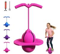 JOYTIX Balón Saltarín Equilibrio Niños, Pogo Ball con Asa, Base Antideslizante, Juguete Interior & Exterior, Deporte y Fitness para Niños y Adultos (Rosa)