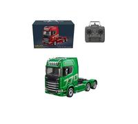 Joytopiaminds Camión tractor resistente a control remoto a escala 1/18 6x4, 2.4 GHz, modelo de semirremolque RC con sonido, luces y gancho de elevación para aficionados, RTR
