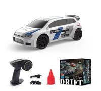 Joytopiaminds Coche de deriva RC a escala 1/43, 2.4G 4WD control proporcional completo, auto deportivo eléctrico RC con juego de luces LED, modelo mini Racer para aficionados - RTR