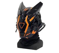 Joytopiaminds Colorida máscara de tira de luz de ojo de demonio, máscara táctica futurista brillante con aplicación de control dual para Halloween, juegos de rol y fiestas