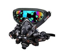 Joytopiaminds Gafas Steampunk con luces LED y correa ajustable para la cabeza, accesorio de cosplay Cyberpunk para Halloween y fiestas de disfraces