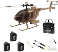 Joytopiaminds Helicóptero C184 MD500 100 tamaño RC con una tecla de despegue/aterrizaje, 2.4G 4CH Helicóptero de control remoto giroscopio de 6 ejes con retención de altitud, posicionamiento de flujo