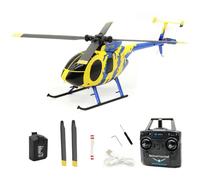 Joytopiaminds Helicóptero C184 MD500 100 tamaño RC con una tecla de despegue/aterrizaje, 2.4G 4CH Helicóptero de control remoto giroscopio de 6 ejes con retención de altitud, posicionamiento de flujo