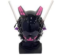 Joytopiaminds Máscara Cyberpunk programable tipo A con control de aplicación y LED multiconfiguración, máscara de uso técnico para Halloween, cosplay y fiestas rave