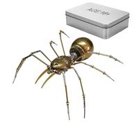Joytopiaminds Rompecabezas de metal 3D para adultos, más de 130 piezas de montaje Steampunk modelo de araña con cara humana, adorno único de arte de escritorio