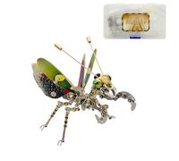 Joytopiaminds Rompecabezas de metal 3D para adultos, más de 300 piezas Steampunk mecánico púrpura Mantis modelo kit con alas y mandíbulas móviles, adorno creativo de escritorio para el hogar y la