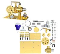 Joytopiaminds Stirling - Kit de modelo de motor, motor Stirling de aire caliente de equilibrio de metal con generador LED para exhibición de experimentos de ciencia física
