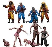 JOYTOY 1/18 - Figuras de acción Dark Source Zombi, luchadoras femeninas, animadoras, equipo de laboratorio bioquímico, 9 unidades, modelo coleccionable, regalos de cumpleaños, artefactos