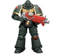 JOYTOY Dark Angels Warhammer 40K 1/18 Figuras de acción Dark Angels Intercesor con rifle de perno, pistola de perno y espada de cadena de 4.84 pulgadas, modelo coleccionable de regalos de cumpleaños