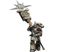 JOYTOY Elegido con Legion Standard Warhammer 40K 1/18 Figuras de acción Iron Warriors Command Squad elegido con Legion Standard coleccionable modelo 4.8 pulgadas Cantidad parcial de preventa