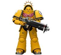 JOYTOY Imperial Fists Warhammer 40K 1/18 - Figuras de acción edición de juego, puños imperiales, intercesor pesado con rifle de perno pesado y pistola de perno, modelo coleccionable de 5 pulgadas