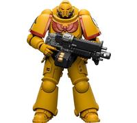 JOYTOY Imperial Fists Warhammer 40K 1/18 Figuras de acción intercesor de puños imperiales con rifle de perno, pistola de perno y espada de cadena de 4.84 pulgadas, modelo coleccionable de regalos de