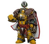 JOYTOY Imperial Fists Warhammer 40K 1/18 Figuras de acción Puños Imperiales Lord Castellan Evander Garrius, El Tirano de Cthonia con el Subyugador e Incineratus Modelo coleccionable de 5.59 pulgadas