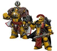 JOYTOY Imperial Fists Warhammer 40K 1/18 Figuras de acción Puños Imperiales Lord Castellan Evander y MkIII Armour Legion Praetor, 2 unidades, modelo coleccionable