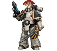 JOYTOY Iron Warriors Warhammer 40K 1/18 Figuras de acción Iron Warriors Mkll Sargento táctico con espada de poder, pistola de perno y pistola de plasma de 4.84 pulgadas