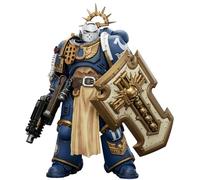 JOYTOY Levantus Warhammer 40K 1/18 Figuras de acción Ultramarines Levantus con espada de poder Stormshield y pistola de perno modelo coleccionable de 4.84 pulgadas
