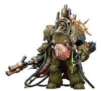 JOYTOY Muerte Guardia de la Muerte Señor de la Virulencia Warhammer 40K 1/18 Figuras de acción Guardia de la Muerte Señor de la Virulencia con Puño Poderoso y Lanzador de la Plaga Gemela Modelo