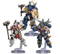 JOYTOY Raven Guard Warhammer 40K 1/18 - Figuras de acción de ultramarines Capitán e intercesor de asalto, 3 unidades, modelo coleccionable de Warhammer miniaturas, regalos