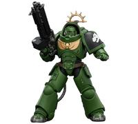JOYTOY Salamanders Warhammer 40k 1/18 Figura de acción edición juego Salamanders intercesor pesado con rifle de perno pesado y pistola de perno, regalos coleccionables, juguetes para niños de 15 años