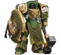 JOYTOY Salamanders Warhammer 40K 1/18 - Figuras de acción Salamanders Firedrake Terminator 2 con martillo de trueno y escudo de tormenta de escala de dragón de 5.59 pulgadas, artefactos coleccionables