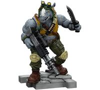 JOYTOY TMNT Rocksteady 1/18 TMNT-Rocksteady Action Figure, Removable Weapons Character Figure, Posable Joints, 4.5-Inch Collectible Model, Birthday Gift