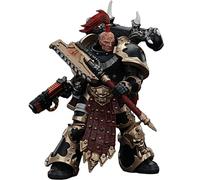 JOYTOY Warhammer 40k 1/18 Figura de acción Chaos Space Marines Black Legion elegida con pistola de plasma y hacha de poder, regalos coleccionables, juguetes para niños de 15 años en adelante y adultos