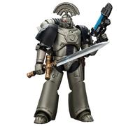 JOYTOY Warhammer 40k 1/18 Figura de acción Iron Warriors MKVI Sargento táctico con espada de poder y pistola de plasma, regalos coleccionables, juguetes para niños de 15 años en adelante y adultos de