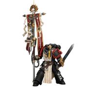 JOYTOY Warhammer 40K 1/18 - Figuras de acción de Templarios Negros Cruzados Antiguos con Espada Poder y Pistola de Perno, Modelo Coleccionable, Base de exhibición de artefactos de 4.8 pulgadas