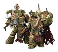 JOYTOY Warhammer 40K 1/18 Figuras de acción Death Guard Peste Marine Champion y Plague Marine, 2 piezas de modelos coleccionables, regalos de cumpleaños, pre-pedido en abril