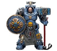 JOYTOY Warhammer 40K 1/18 Figuras de acción Space Wolves Arjac Rockfist Modelo coleccionable