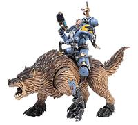 JOYTOY Warhammer 40K 1/18 Figuras de acción Space Wolves Thunderwolf Caballería Bjane Modelo coleccionable