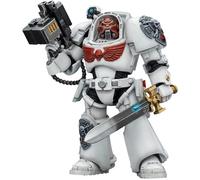 JOYTOY Warhammer 40K 1/18 Figuras de acción White Scars Terminator 1 con espada poderosa y Storm Bolter 5.6 pulgadas, modelo coleccionable de regalos de cumpleaños, modelo de la serie Warhammer