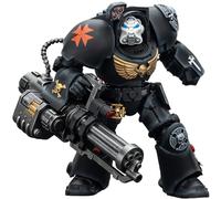 JOYTOY Warhammer 40K Black Templars Terminator 3 with Power Fist and Assault Cannon 1/18 Action Figur,Sammelund zeigen Model